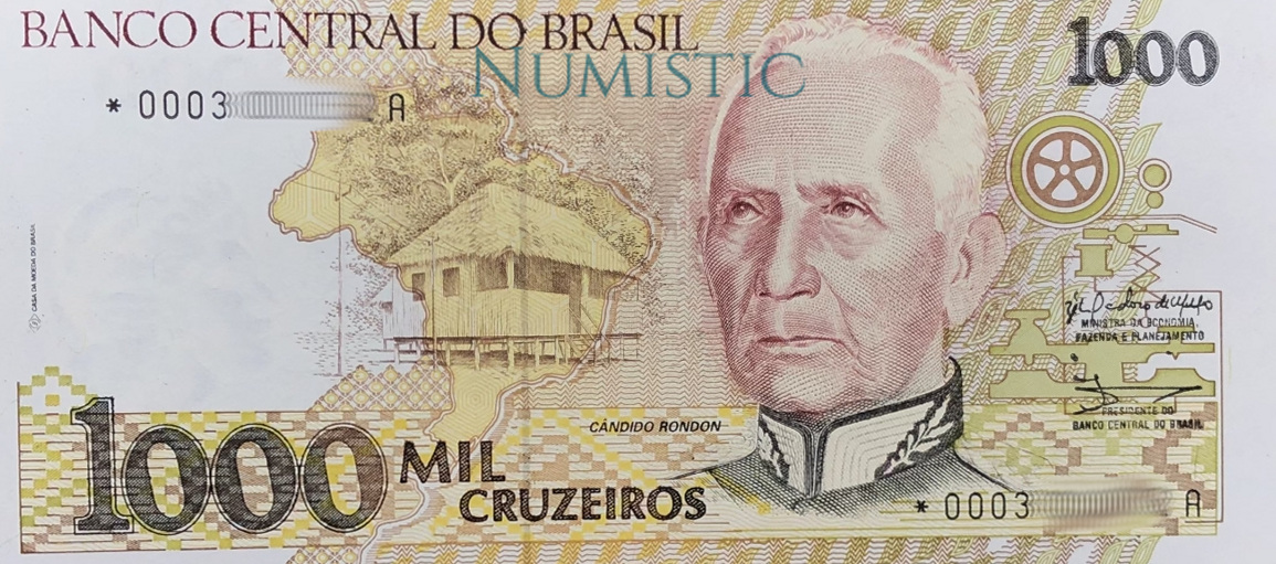 1.000 Cruzeiros — obverse