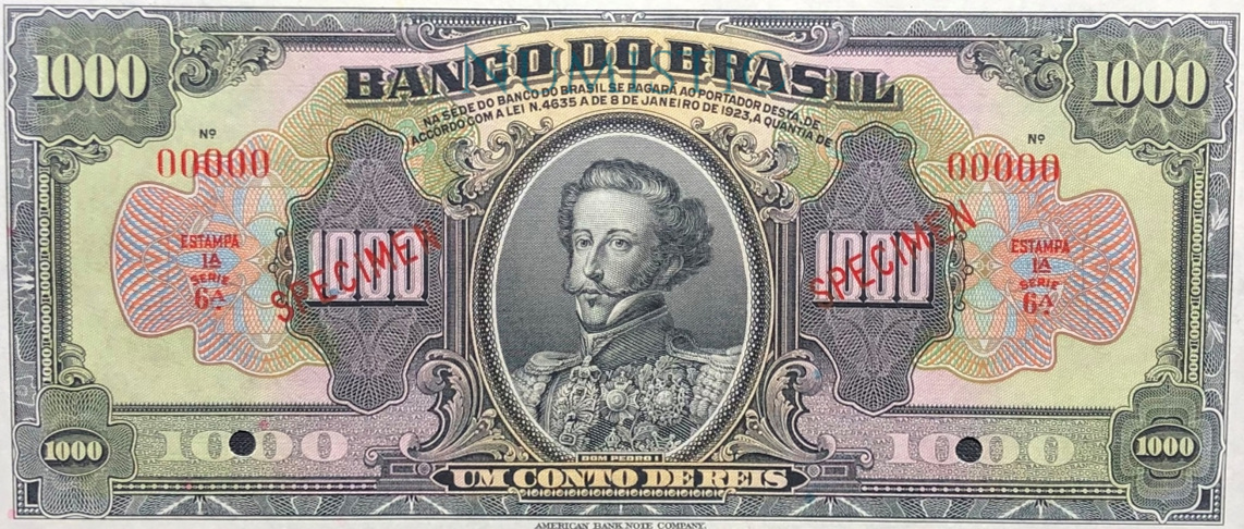 1 Conto de Réis — obverse