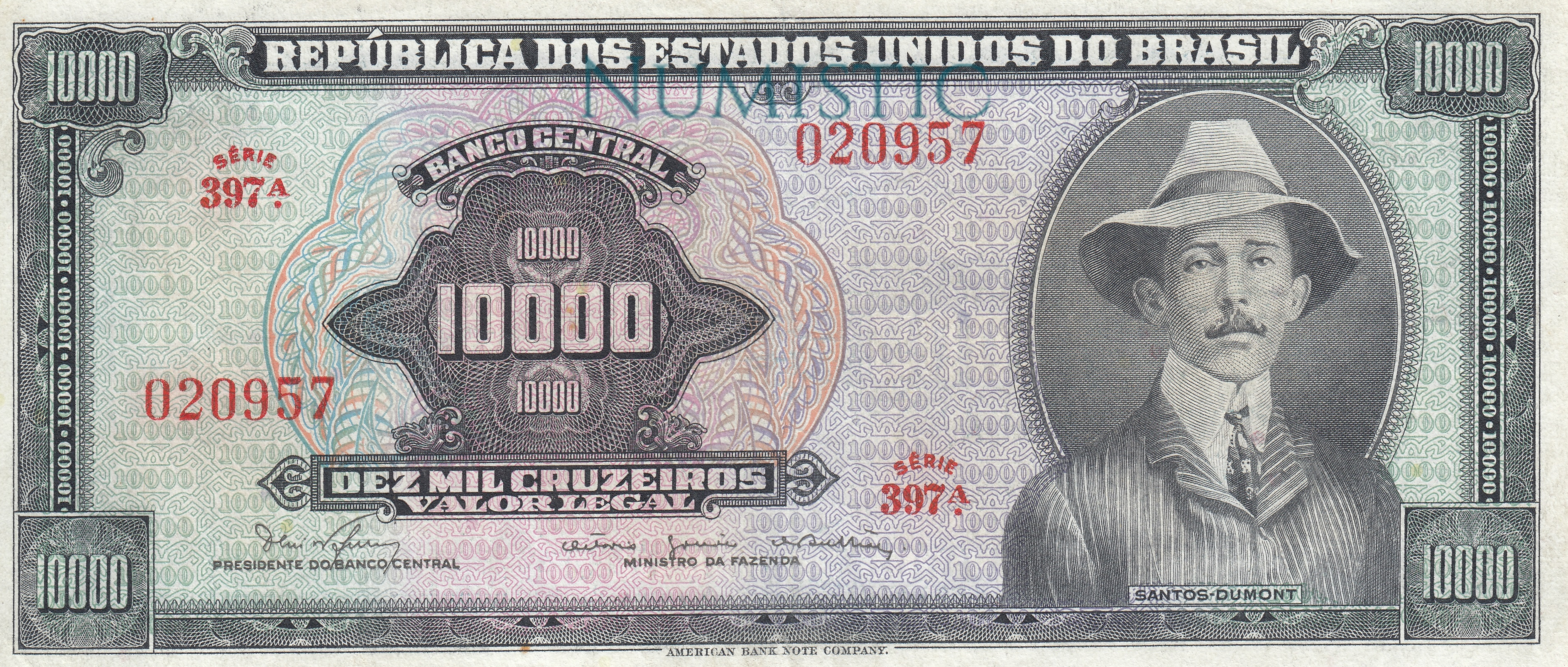 10.000 Cruzeiros — obverse