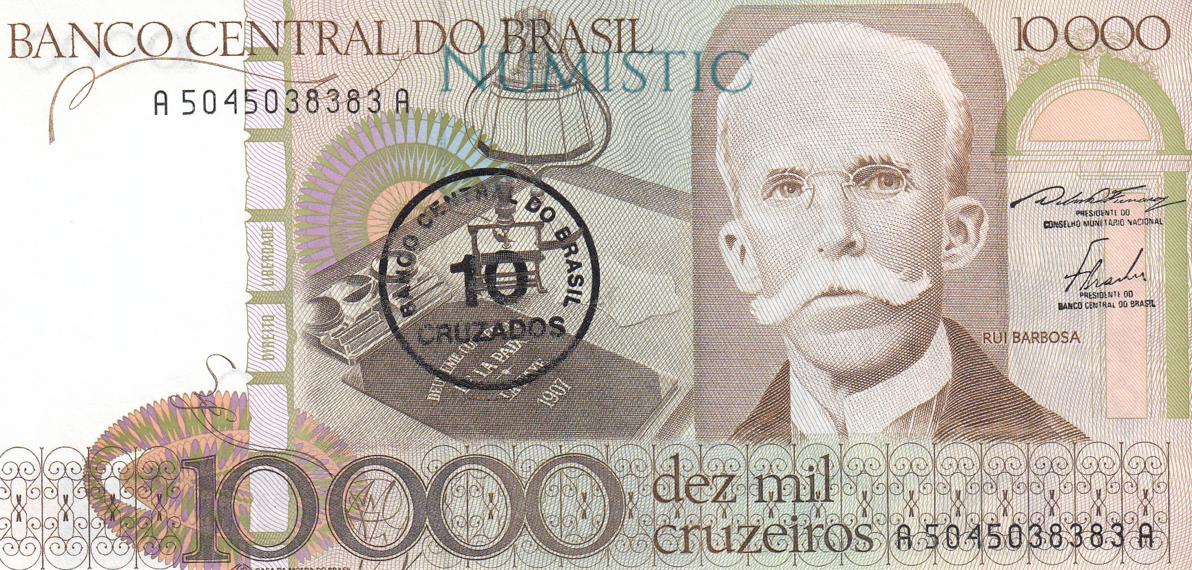 10 Cruzados — obverse