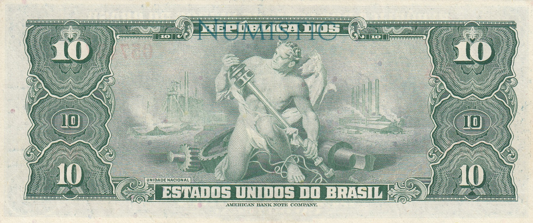 10 Cruzeiros - 1ª Estampa — reverse