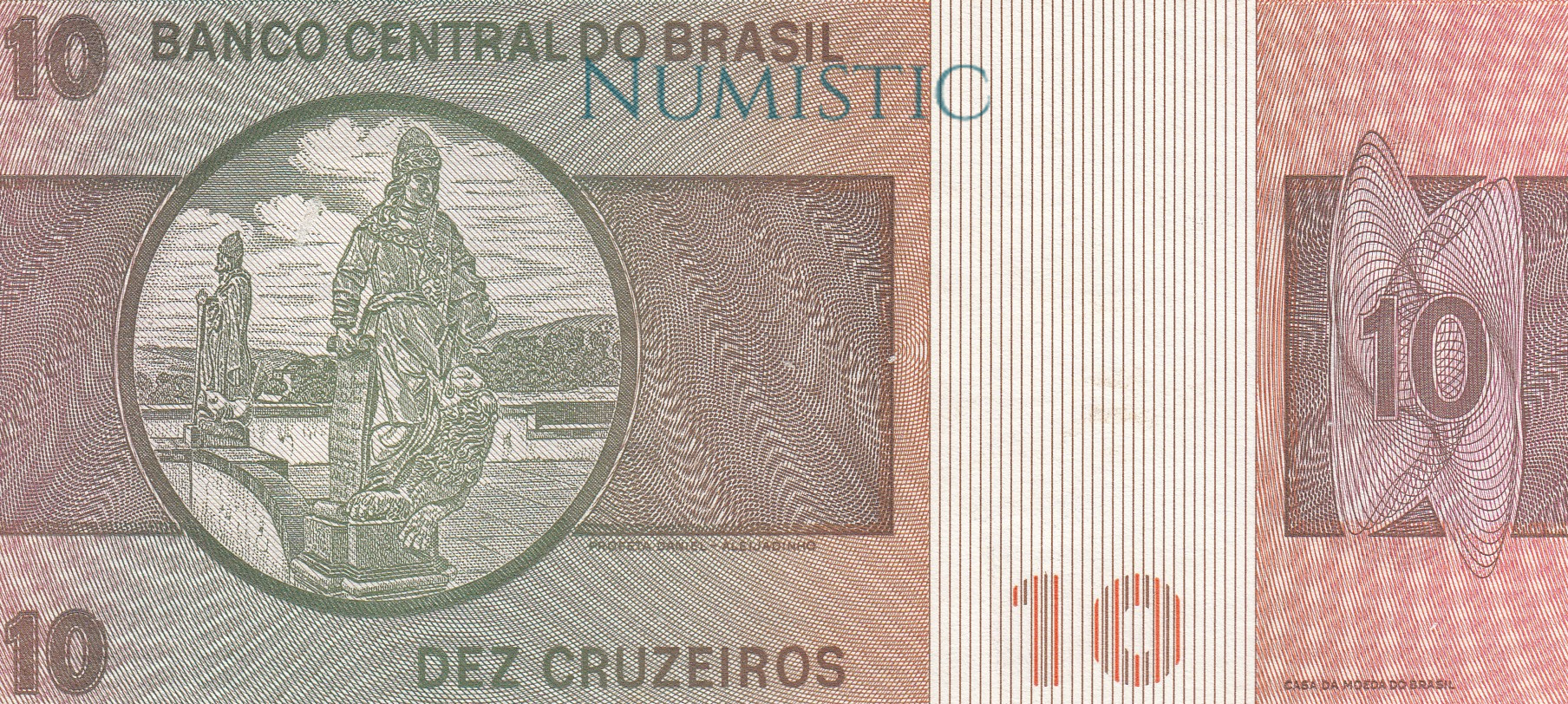 10 Cruzeiros - Estampa A e B — reverse