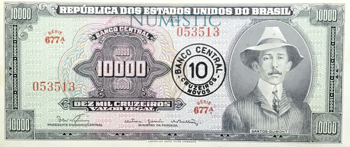 10 Cruzeiros Novos - Sobre 1ª Estampa — obverse