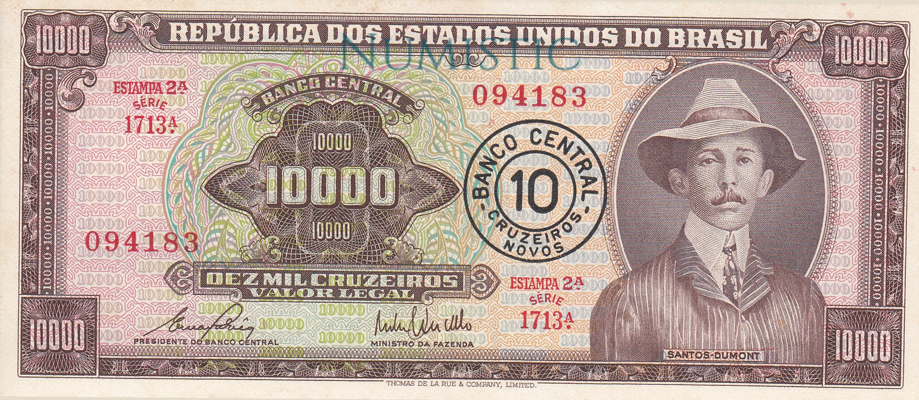 10 Cruzeiros Novos - Sobre 2ª Estampa — obverse