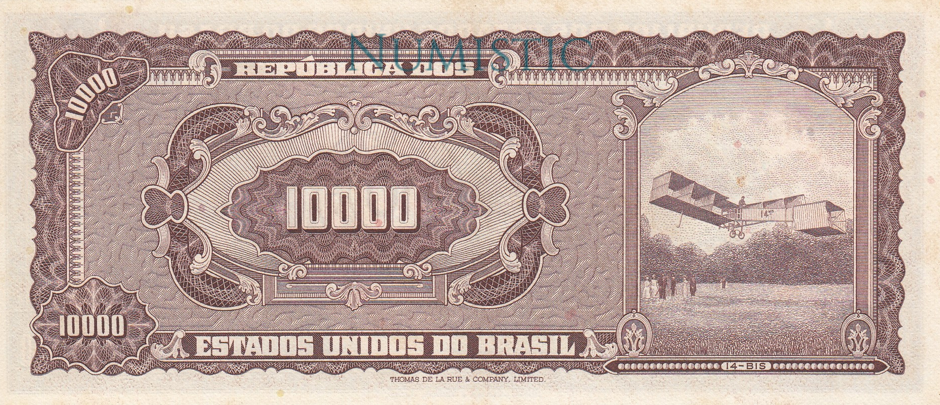 10 Cruzeiros Novos - Sobre 2ª Estampa — reverse