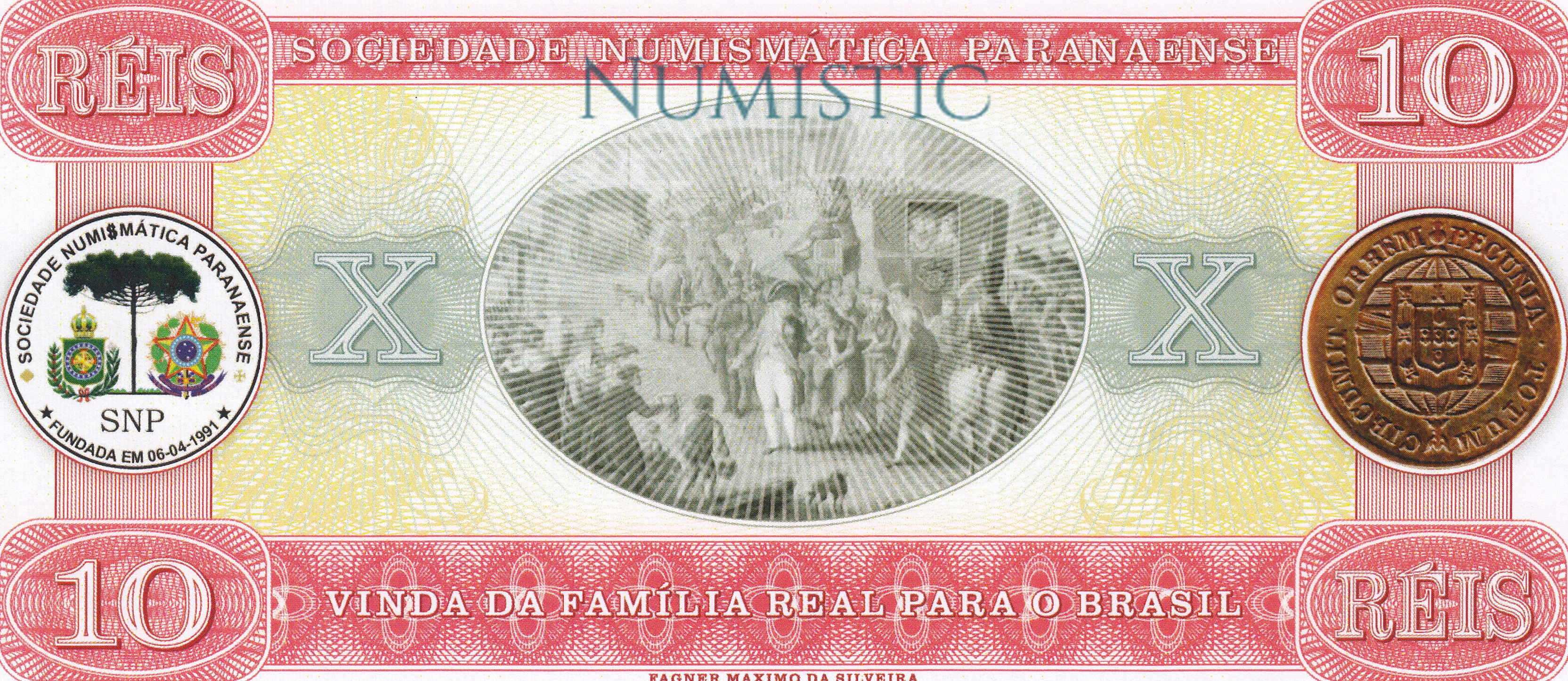 10 Réis SNP — reverse