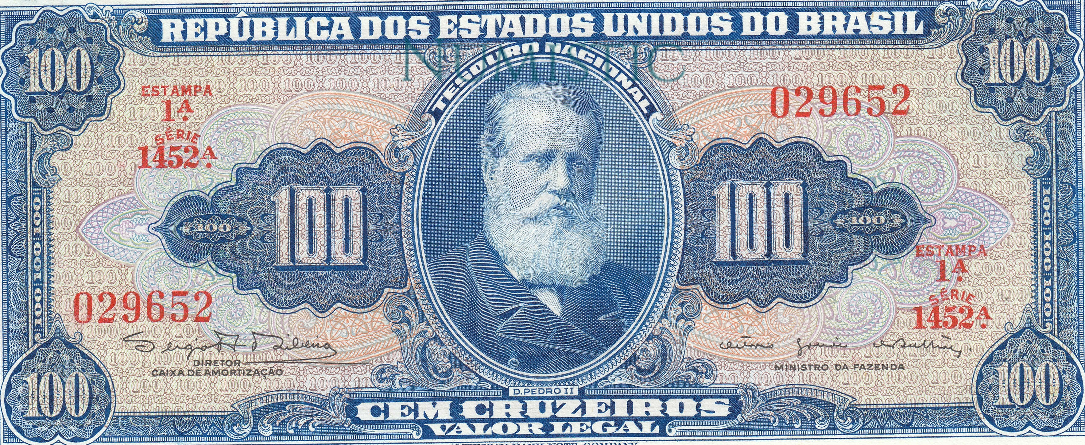 100 Cruzeiros - 1ª Estampa — obverse