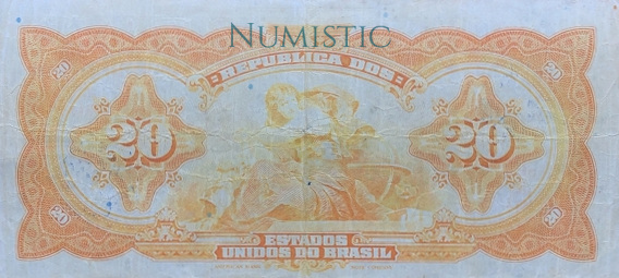 20 Cruzeiros - Carimbo Rosácea — reverse
