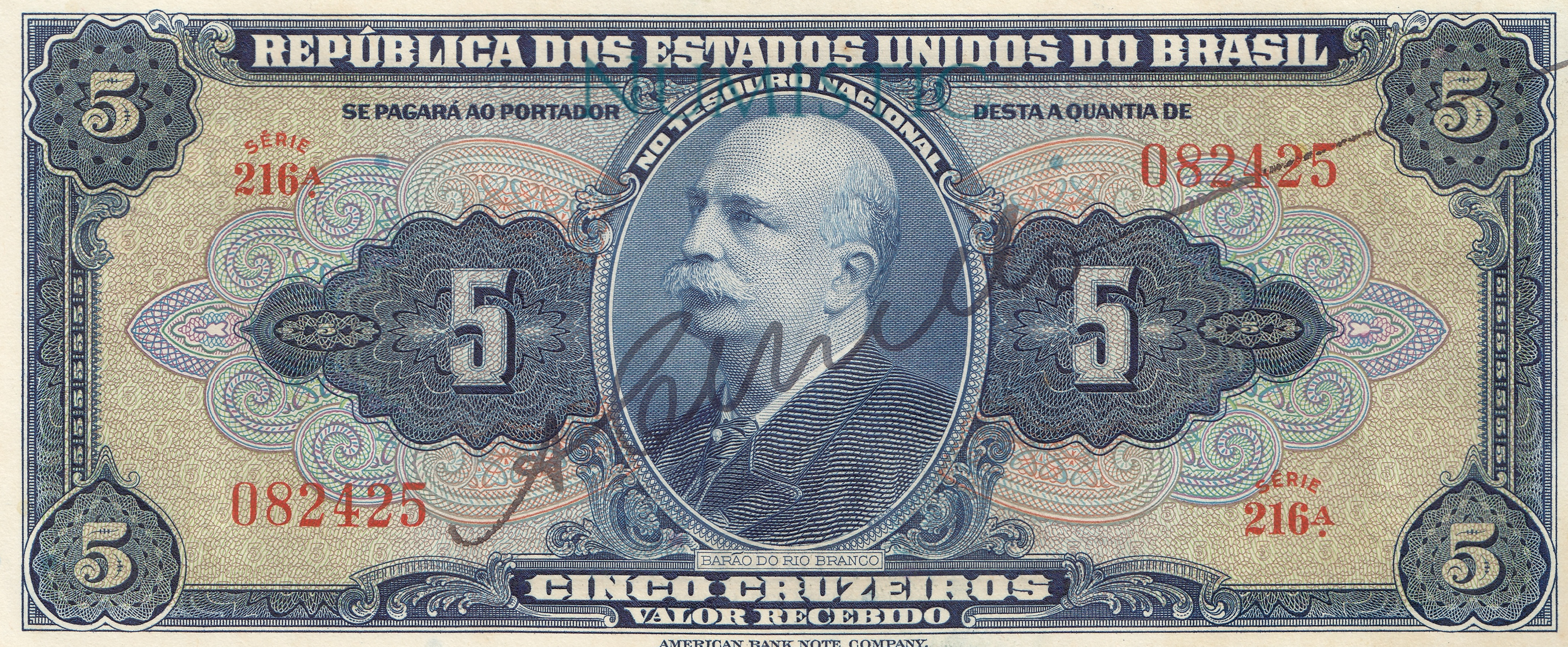 5 Cruzeiros - 1ª Estampa — obverse