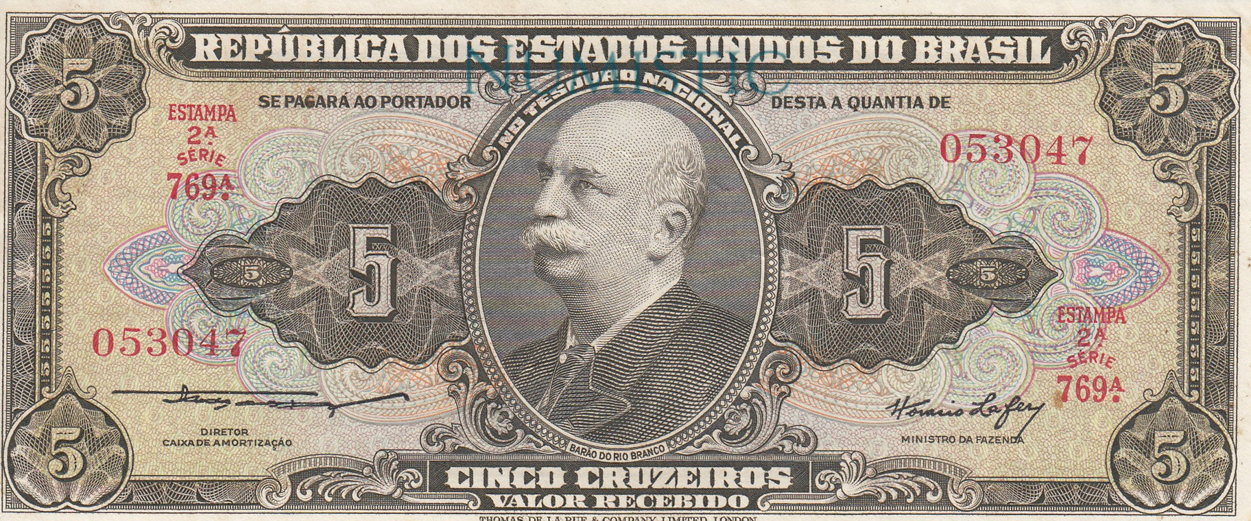 5 Cruzeiros - 2ª Estampa — obverse