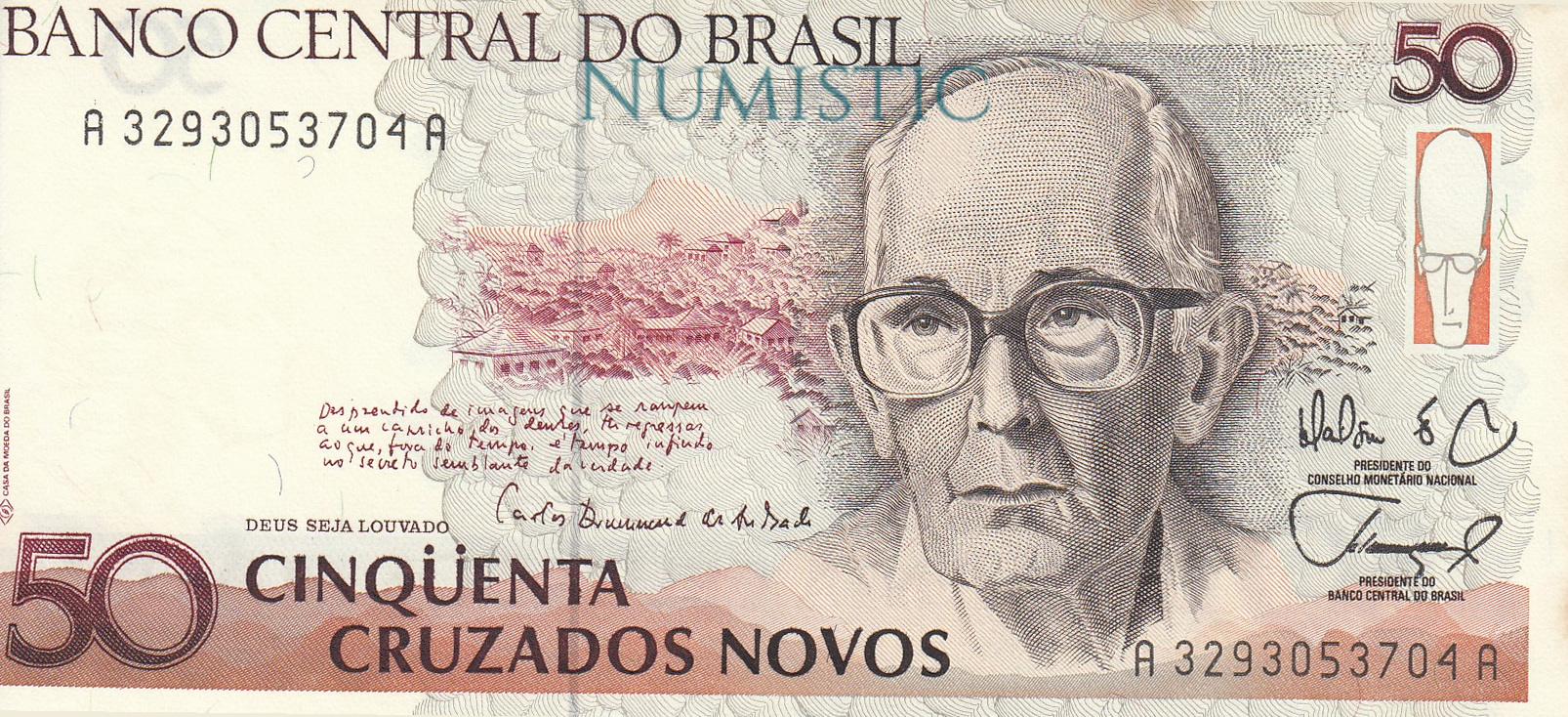 50 Cruzados Novos — obverse