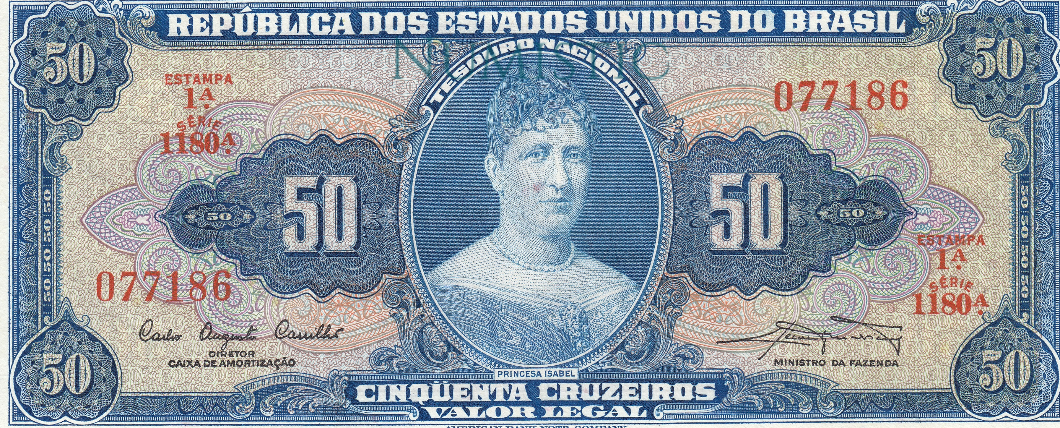 50 Cruzeiros - 1ª Estampa — obverse