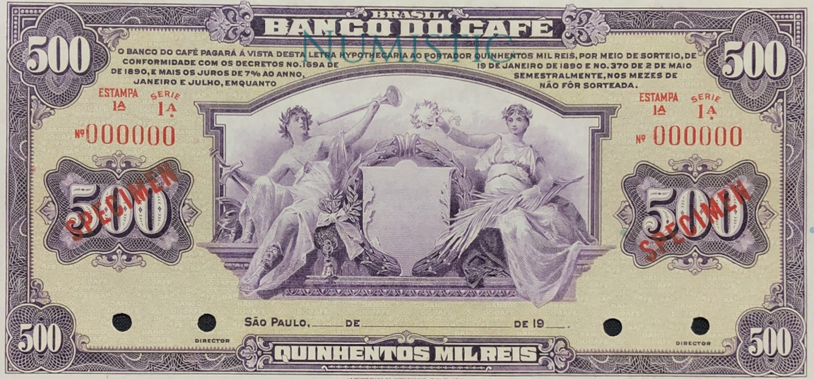 500.000 Réis - Banco do Café — obverse