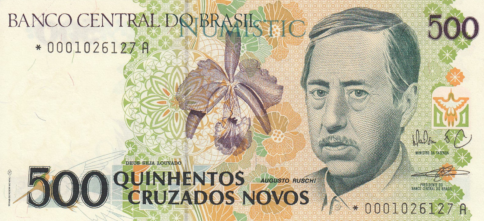 500 Cruzados Novos — obverse