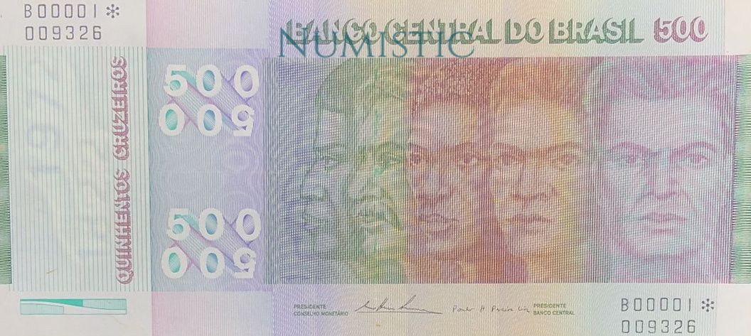 500 Cruzeiros - Estampa A e B — obverse