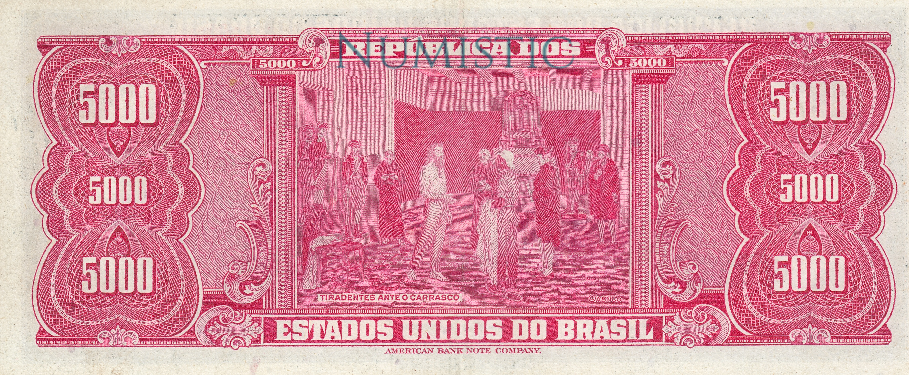 5000 Cruzeiros - 1ª Estampa — reverse