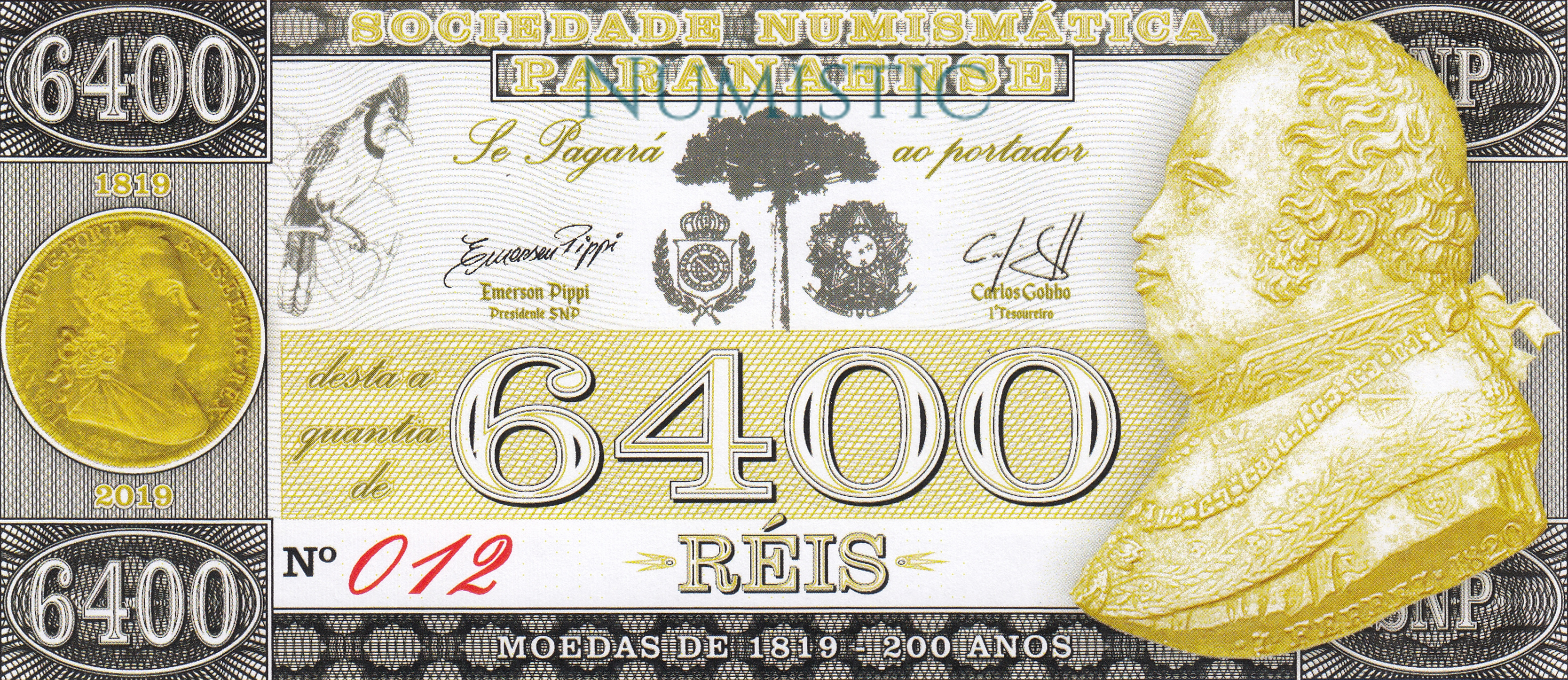 6.400 Réis SNP — obverse