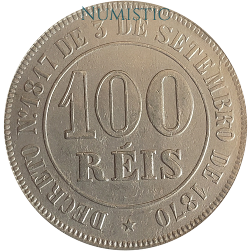 100 Réis - Fundo Liso — reverse