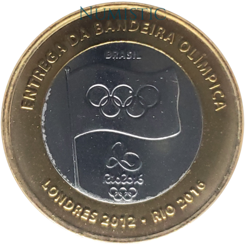 1 Real - Jogos Olímpicos e Paralímpicos RIO - Bandeira — obverse