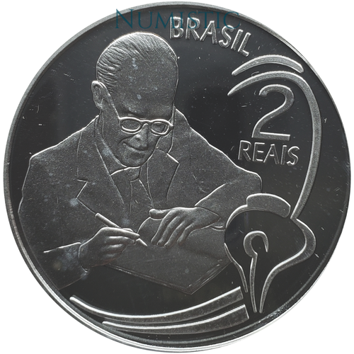 2 Reais - Centenário de Carlos Drummond de Andrade — reverse