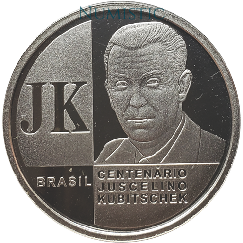 2 Reais - Centenário de Juscelino Kubitschek — obverse