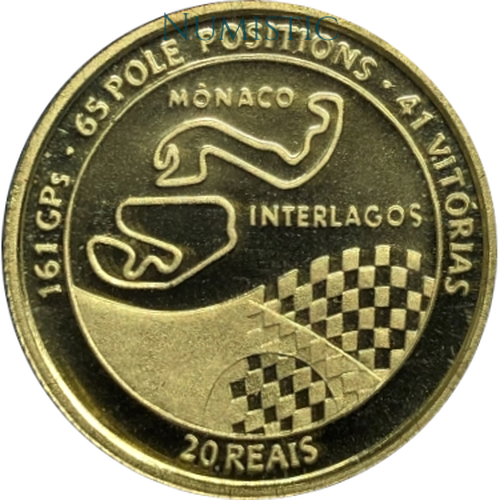 20 Reais - Ayrton Senna, Tricampeão Mundial de Fórmula 1 — obverse