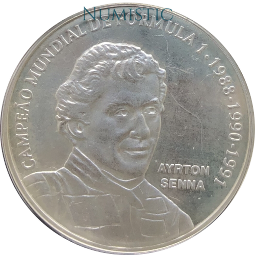 2 Reais - Ayrton Senna, Tricampeão Mundial de Fórmula 1 — reverse