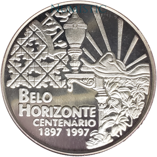 3 Reais - Centenário da Cidade de Belo Horizonte — reverse