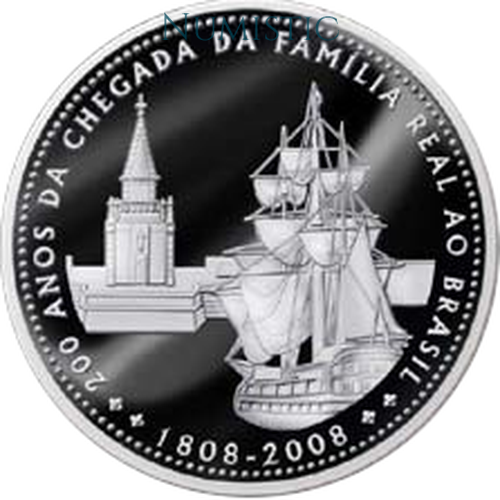 5 Reais - II Centenário da Chegada da Família Real ao Brasil — obverse