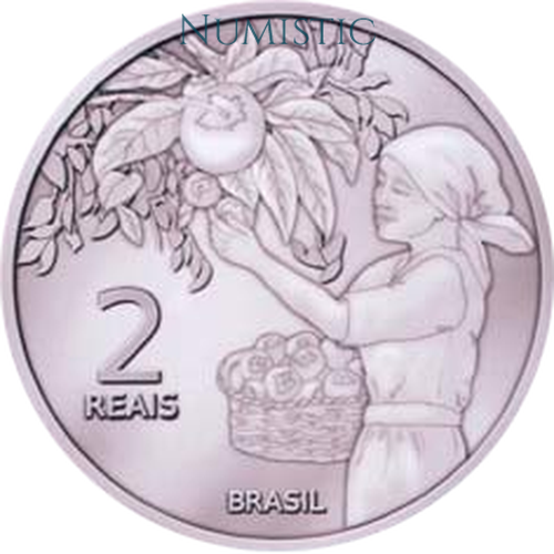 2 Reais - I Centenário da Imigração Japonesa no Brasil — reverse