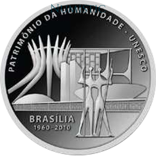 5 Reais - Brasília, Patrimônio da Humanidade - UNESCO — obverse