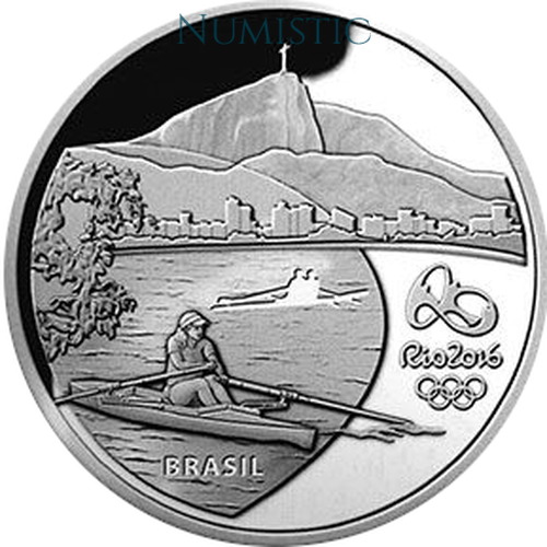 5 Reais - Jogos Olímpicos e Paralímpicos RIO - Remo/ Bromélia — obverse