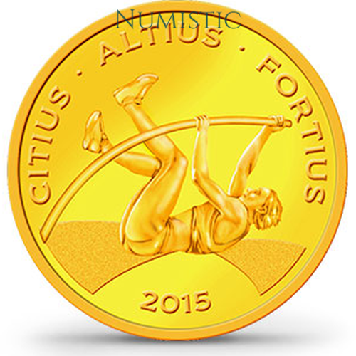 10 Reais - Jogos Olímpicos e Paralímpicos RIO - Salto com Vara/ Cristo Redentor — obverse