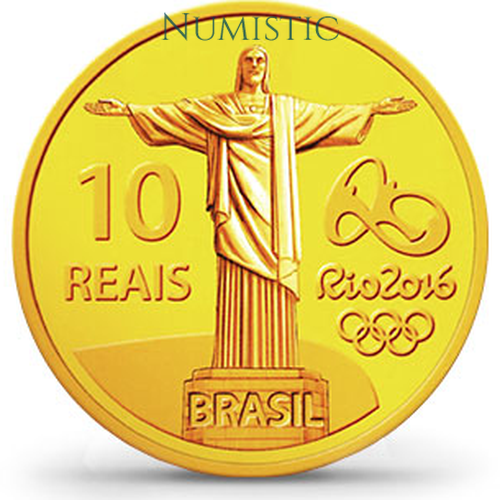 10 Reais - Jogos Olímpicos e Paralímpicos RIO - Salto com Vara/ Cristo Redentor — reverse