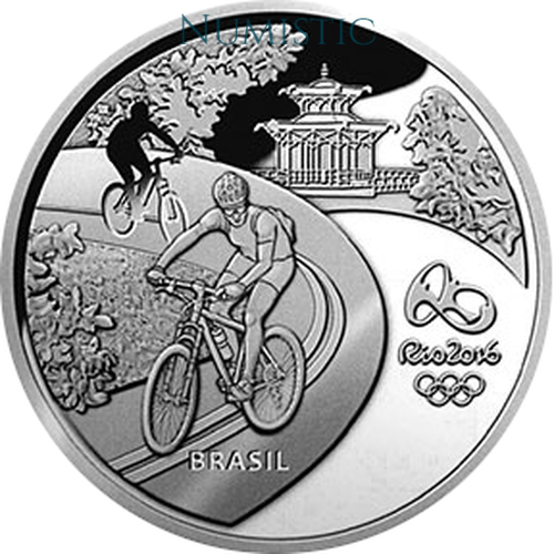 5 Reais - Jogos Olímpicos e Paralímpicos RIO - Ciclismo/ Tucano — obverse
