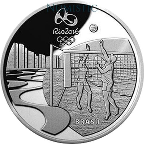 5 Reais - Jogos Olímpicos e Paralímpicos RIO - Voleibol/ Chorinho — obverse