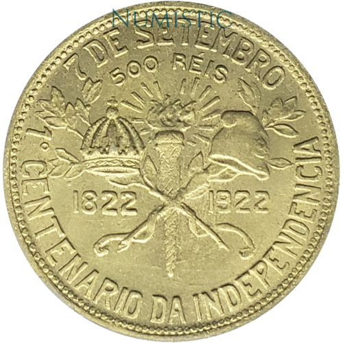 500 Réis - Centenário da Indenpendência — reverse