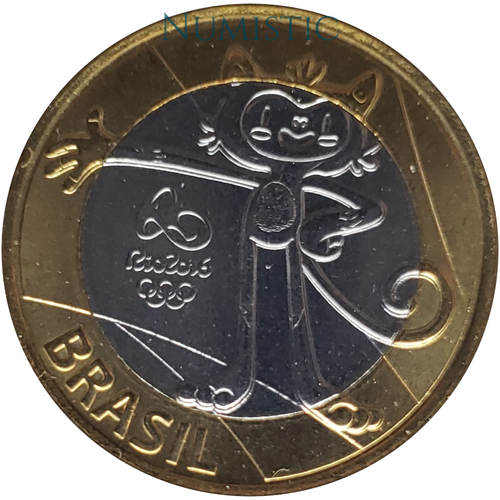 1 Real - Jogos Olímpicos e Paralímpicos RIO - Mascote Olímpico — obverse
