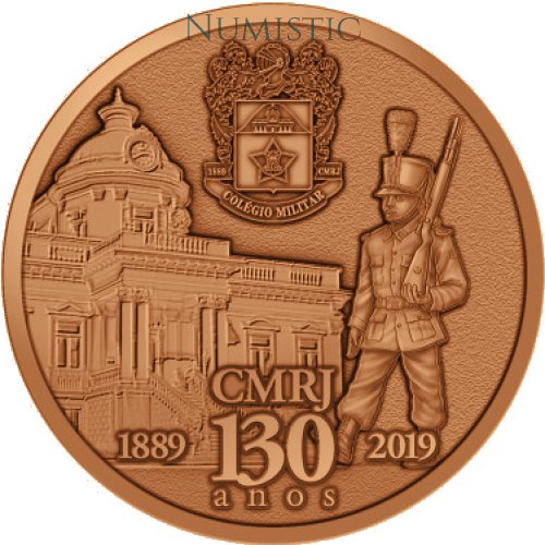 Medalha 130 Anos do Colégio Militar — Anverso