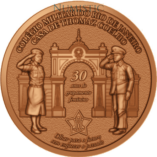 Medalha 130 Anos do Colégio Militar — Reverso