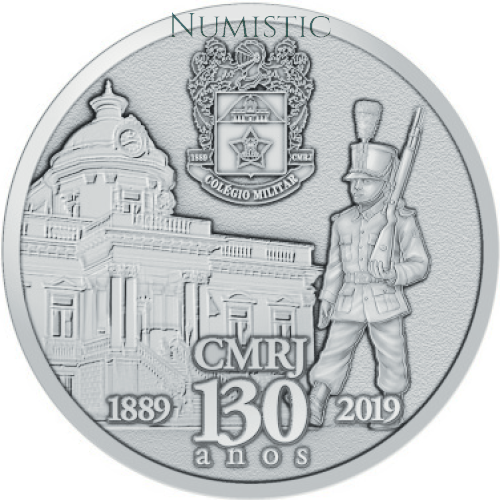 Medalha 130 Anos do Colégio Militar — Anverso