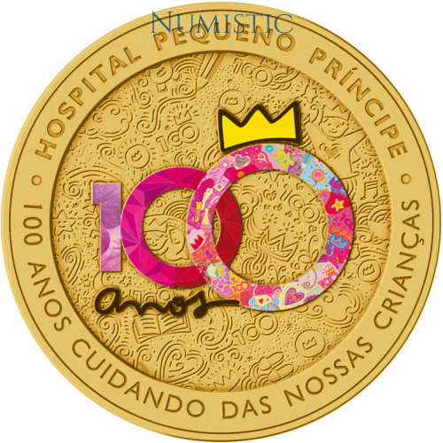 Medalha 100 anos do Hospital Pequeno Príncipe — Anverso