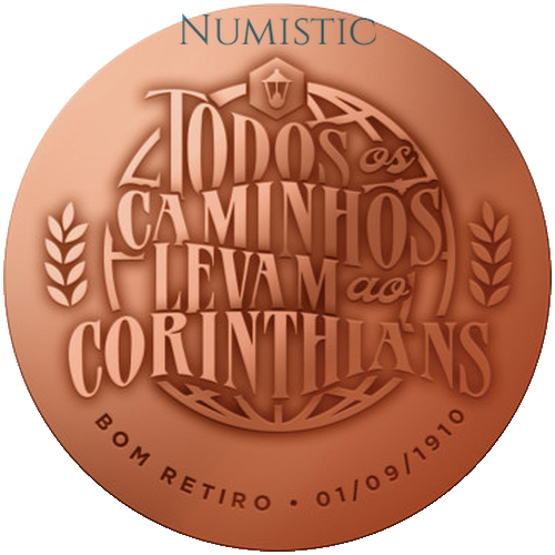 Medalha Corinthians 115 Anos: Todos os caminhos levam ao Corinthians — Reverso