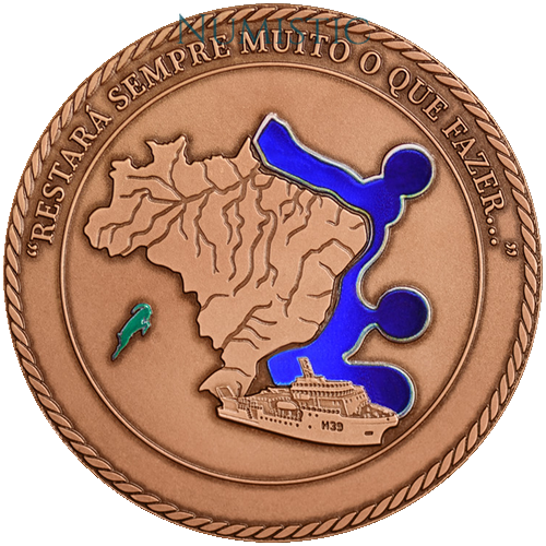 Medalha 150 anos da Diretoria de Hidrografia e Navegação Marinha Do Brasil — Reverso