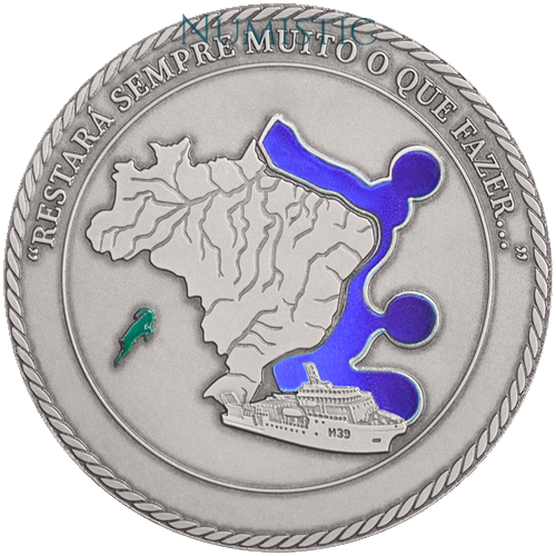Medalha 150 anos da Diretoria de Hidrografia e Navegação Marinha Do Brasil — Reverso
