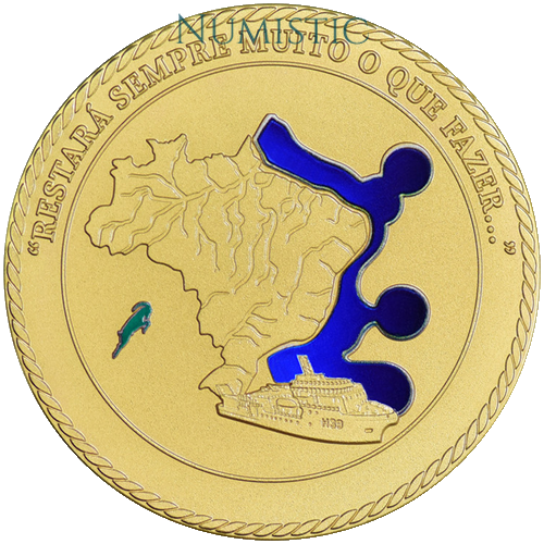 Medalha 150 anos da Diretoria de Hidrografia e Navegação Marinha Do Brasil — Reverso