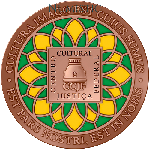 Medalha Jubileu de Prata - Centro Cultural Justiça Federal — Anverso