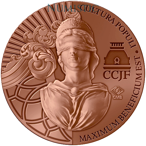 Medalha Jubileu de Prata - Centro Cultural Justiça Federal — Reverso