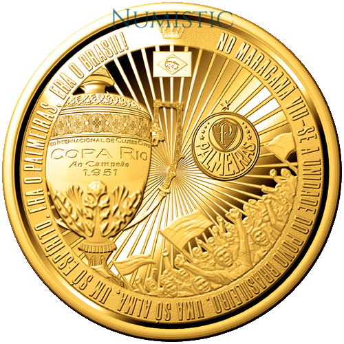 Medalha Palmeiras Campeão Mundial de Clubes 1951 - 75 Anos — Anverso