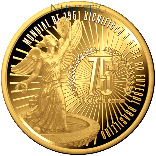 Medalha Palmeiras Campeão Mundial de Clubes 1951 - 75 Anos — Reverso